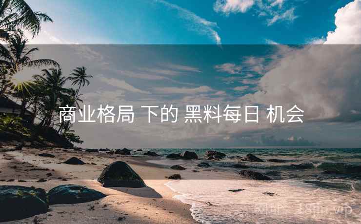 商业格局 下的 黑料每日 机会