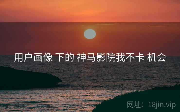 用户画像 下的 神马影院我不卡 机会