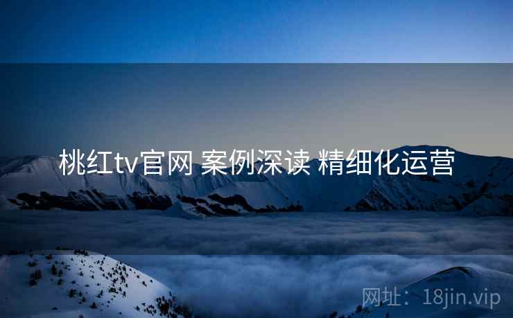 桃红tv官网 案例深读 精细化运营