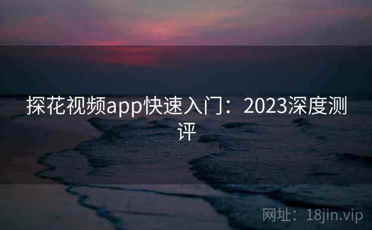 探花视频app快速入门：2023深度测评