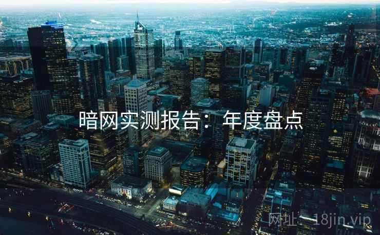 暗网实测报告：年度盘点