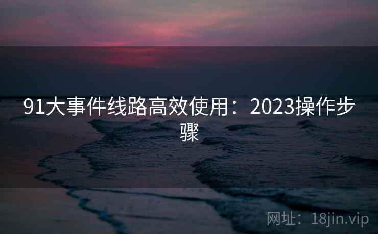 91大事件线路高效使用：2023操作步骤