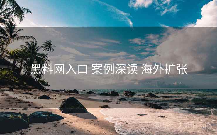 黑料网入口 案例深读 海外扩张