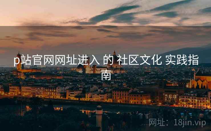 p站官网网址进入 的 社区文化 实践指南